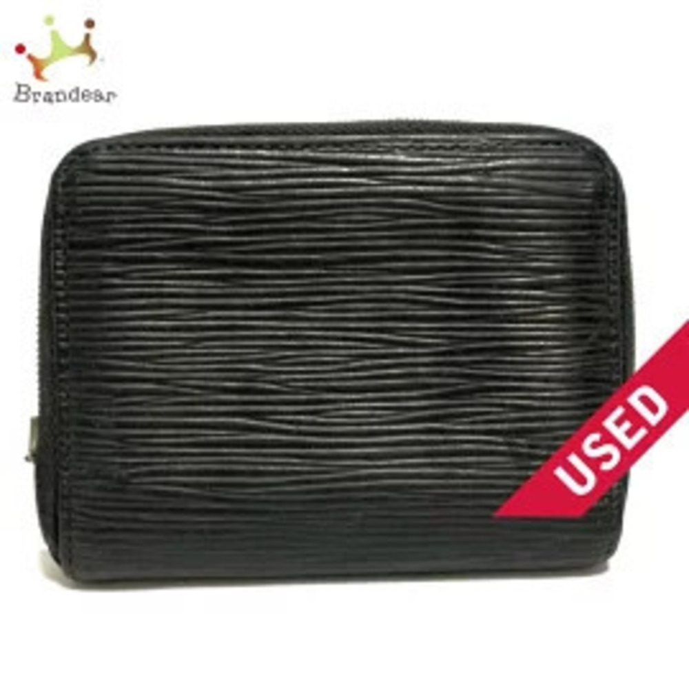 LOUIS VUITTON Zippy Wallet Coin Case Noir Black Epi Leather LV